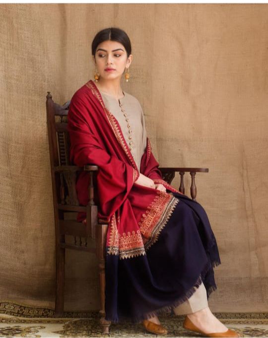 Dyot Dhanak Embroidered 3pc suit wholesale price