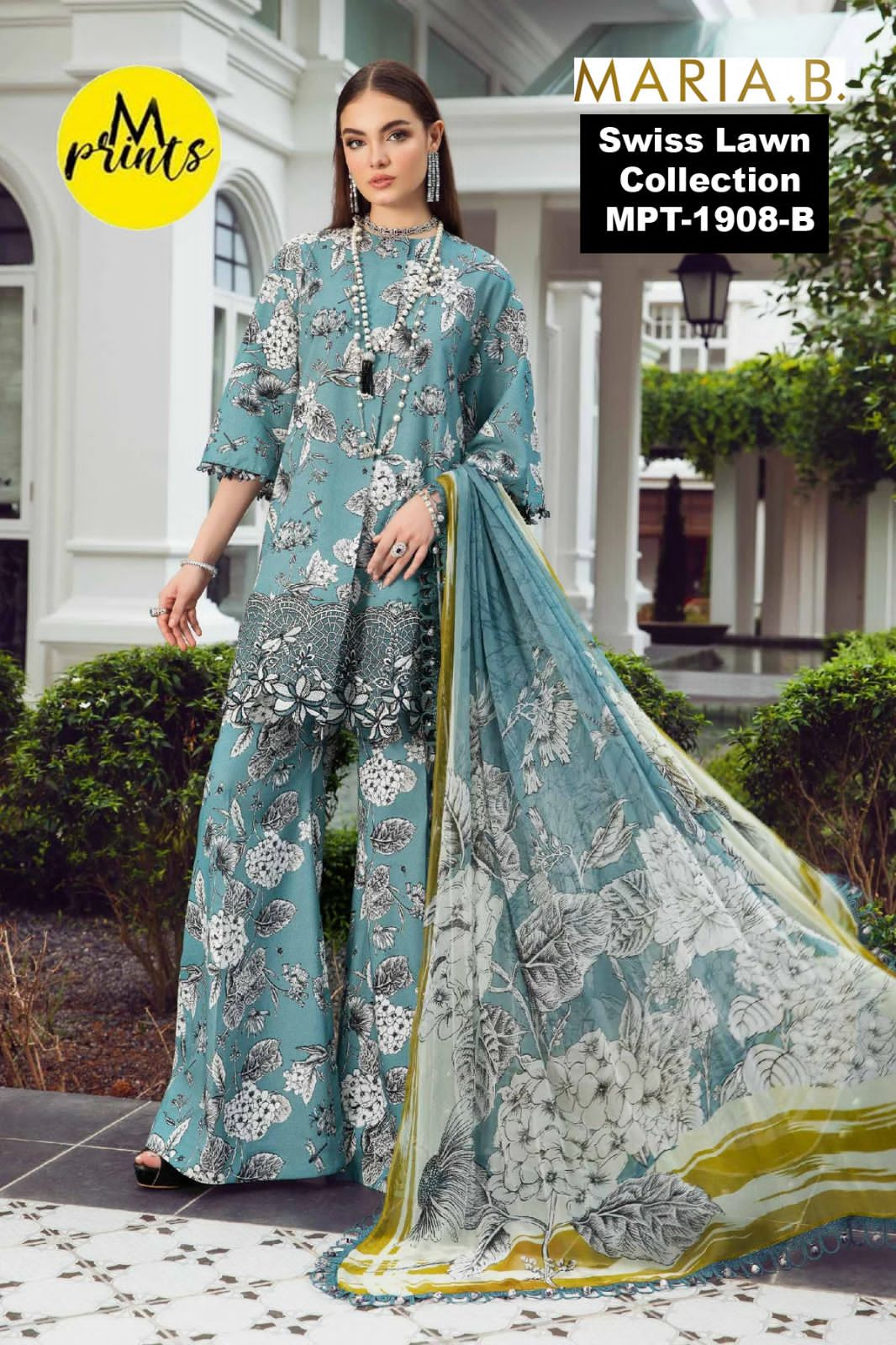 Maria B Digital Printed Swiss Lawn 3pc